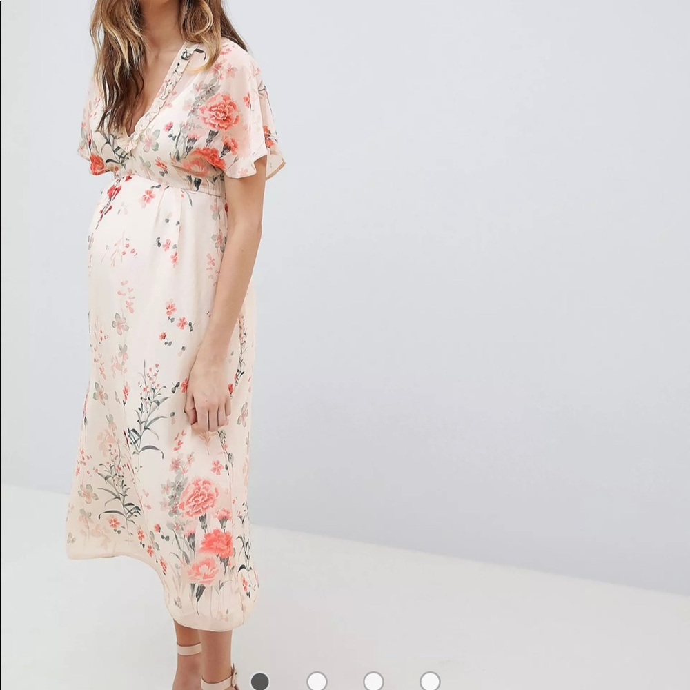 Maternity Dress Floral by ASOS / QUEEN B